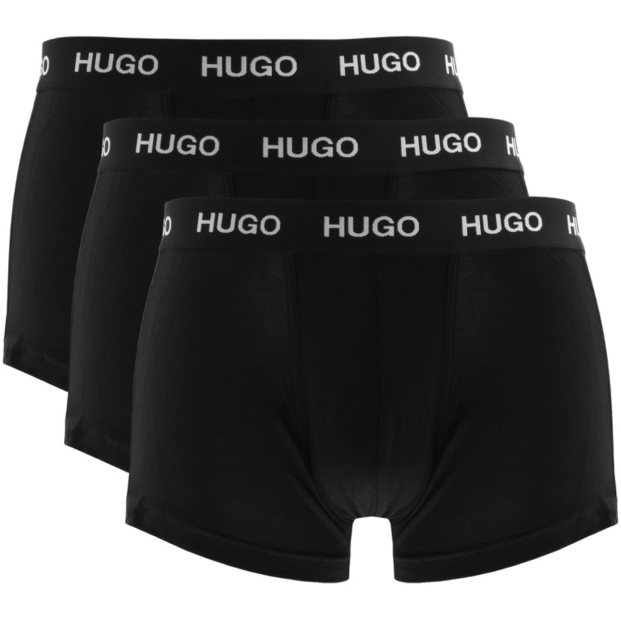 Alternative Image for ProductHUGO Triple Pack Boxer Trunks Black1